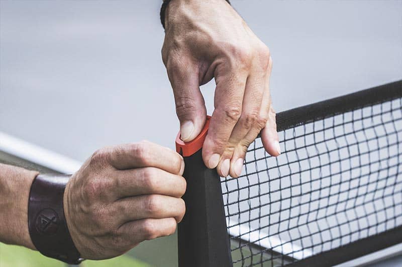 Height and tension ajustable net