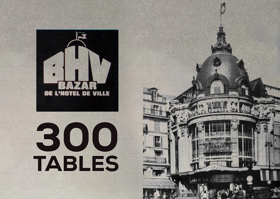Catalogue de BHV annonçant la vente de 300 tables de ping-pong