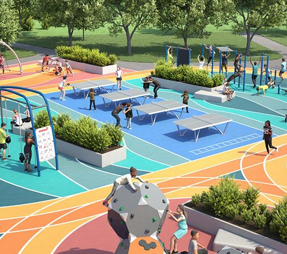 Développement du ping en extérieur via la table Park de Cornilleau