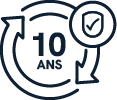 Pictogramme : Tables de ping-pong garantie 10 ans