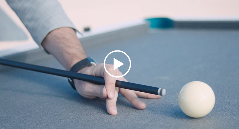 position des doigts au billard
