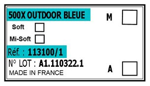 plaque ref + nom de la table